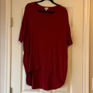 LuLaRoe Irma - Maroon -size S